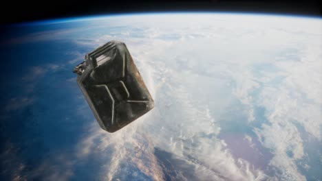 metal-vintage-and-dirty-jerrycan-on-Earth-orbit